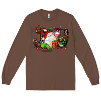 Chestnut joy with volleyball and santa's hat Long Sleeve Tee - AdoDesignShop
