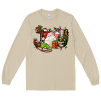Mushroom joy with volleyball and santa's hat Long Sleeve Tee - AdoDesignShop