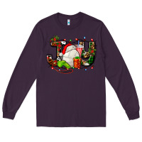Plum joy with volleyball and santa's hat Long Sleeve Tee - AdoDesignShop