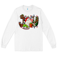 White joy with volleyball and santa's hat Long Sleeve Tee - AdoDesignShop