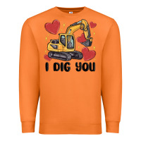 Carrot i dig you valentines excavator Premium Sweatshirt - MaliasSmallBusiness