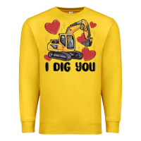 Lemon i dig you valentines excavator Premium Sweatshirt - MaliasSmallBusiness