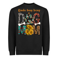 Black kinda busy being a dog mom Heavyweight Sweatshirt - texasbilliewilder