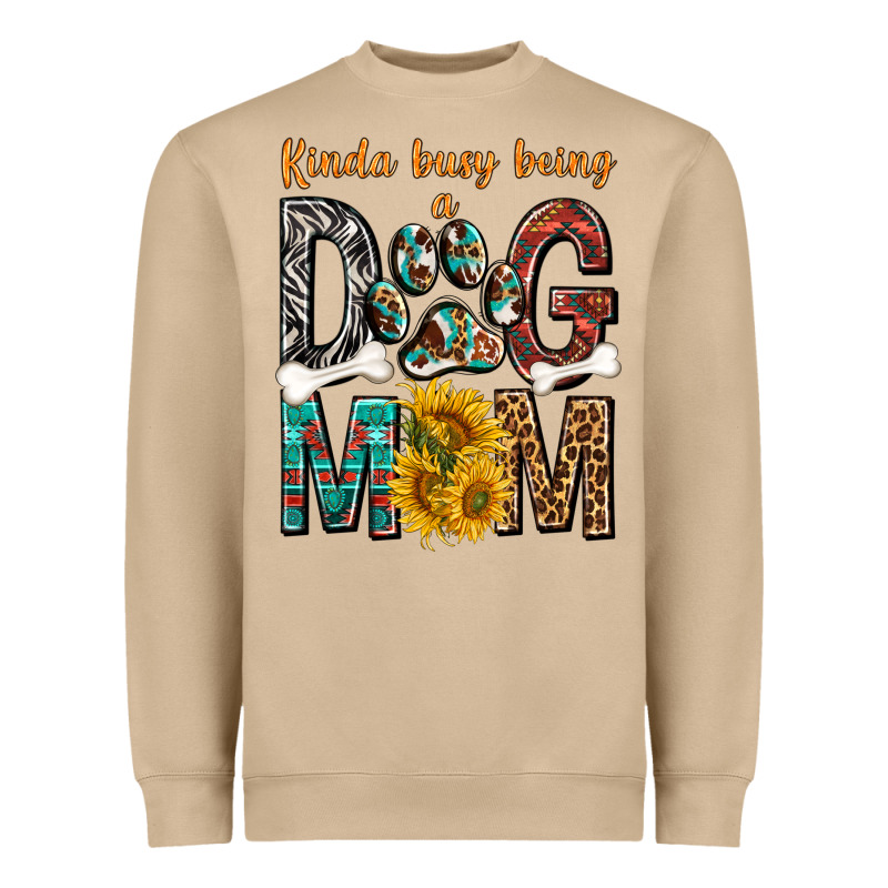 Kinda Busy Being A Dog Mom Heavyweight Sweatshirt by texasbilliewilder | Teevron
