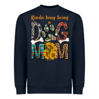 Navy kinda busy being a dog mom Heavyweight Sweatshirt - texasbilliewilder