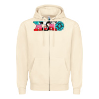 Sandshell xoxo with cow Zipper Hoodie - AdoDesignShop