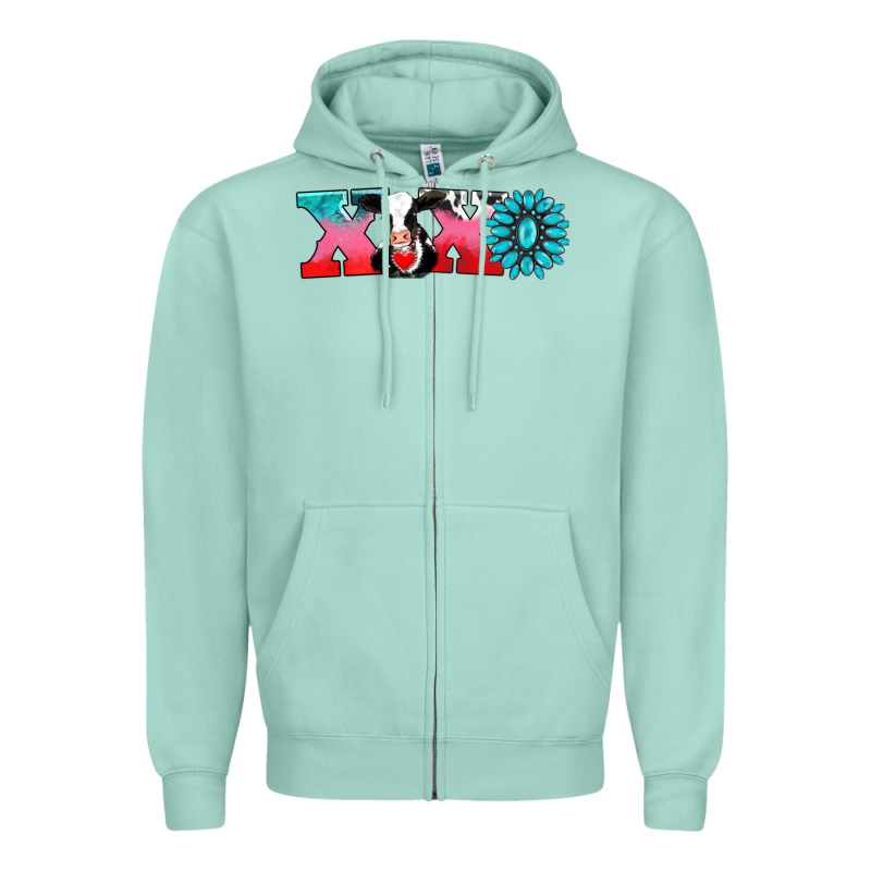 Xoxo With Cow Zipper Hoodie by AdoDesignShop | Teevron