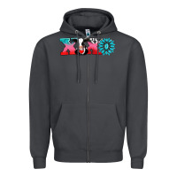 Smoke xoxo with cow Zipper Hoodie - AdoDesignShop
