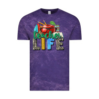 Cloud Purple teacher life Vintage Tee - Zillion Design Studio