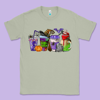 Halloween Coffee Cups Classic Tee Designed By Adodesignshop