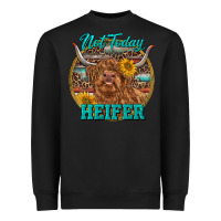Black Highland Heifer Western Heavyweight Sweatshirt - RanaPortraitStore