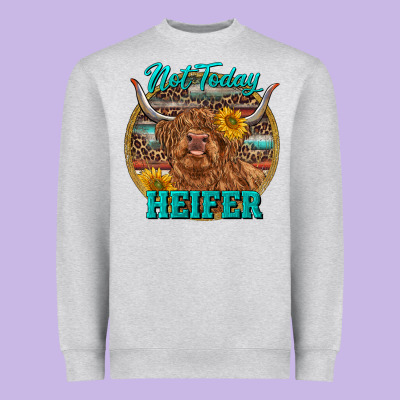 Highland Heifer Western Heavyweight Sweatshirt Designed By Ranaportraitstore