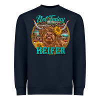 Navy Highland Heifer Western Heavyweight Sweatshirt - RanaPortraitStore