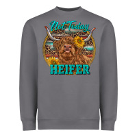 Storm Highland Heifer Western Heavyweight Sweatshirt - RanaPortraitStore
