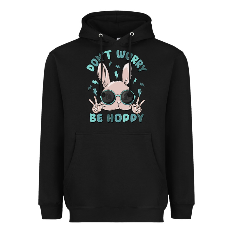Don't Worry Be Hoppy Heavyweight Hoodie by MaliasSmallBusiness | Teevron