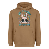 Toasted Coconut don't worry be hoppy Heavyweight Hoodie - MaliasSmallBusiness