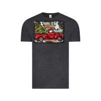Vintage Black christmas truck Vintage Tee - BarkalooDesign