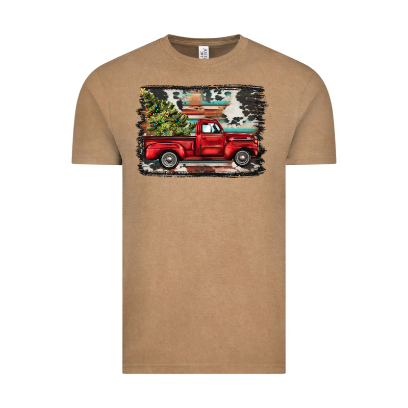 Christmas Truck Vintage Tee by BarkalooDesign | Teevron
