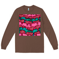 Chestnut valentines day leopard and turquoise gemstone seamless pattern Long Sleeve Tee - BundleAndBundleShop