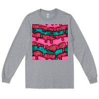 Valentines Day Leopard And Turquoise Gemstone Seamless Pattern Long Sleeve Tee | Teevron
