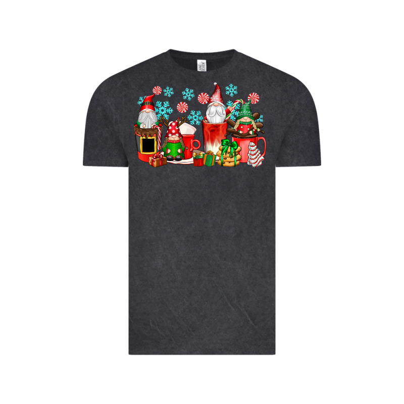Christmas Gnomes Coffee Cups Vintage Tee by texasbilliewilder | Teevron