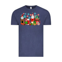 Vintage Denim christmas gnomes coffee cups Vintage Tee - texasbilliewilder