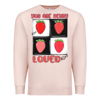 Pale Pink you are berry loved Premium Sweatshirt - MaliasSmallBusiness