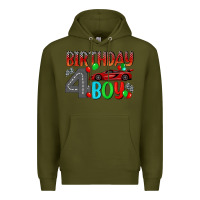 Army Green birthday boy 4 Premium Hoodie - BundleAndBundleShop