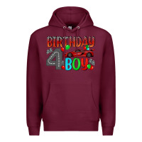 Burgundy birthday boy 4 Premium Hoodie - BundleAndBundleShop