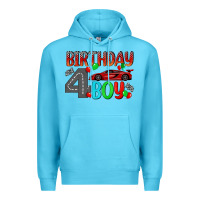 Ocean Blue birthday boy 4 Premium Hoodie - BundleAndBundleShop