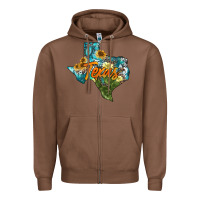 Chestnut western texas map Zipper Hoodie - AdoDesignShop