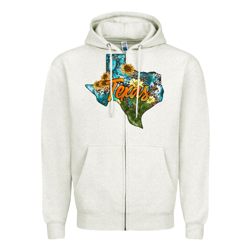 Western Texas Map Zipper Hoodie by AdoDesignShop | Teevron