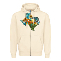 Sandshell western texas map Zipper Hoodie - AdoDesignShop