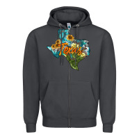Smoke western texas map Zipper Hoodie - AdoDesignShop