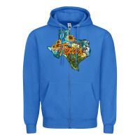 True Royal western texas map Zipper Hoodie - AdoDesignShop