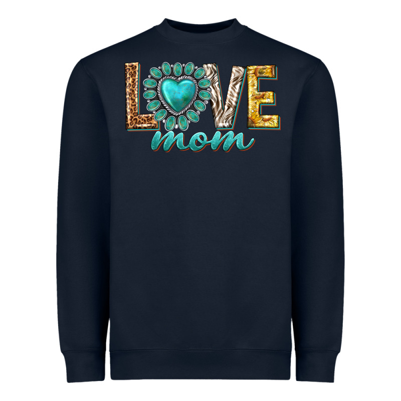 Love Mom Western Heavyweight Sweatshirt by texasbilliewilder | Teevron