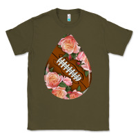 Army Green american football and western roses teardrop Classic Tee - BundleAndBundleShop