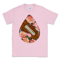 Bubblegum Pink american football and western roses teardrop Classic Tee - BundleAndBundleShop