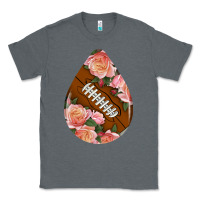 Charcoal Heather american football and western roses teardrop Classic Tee - BundleAndBundleShop