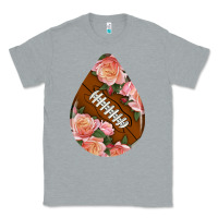 Heather Grey american football and western roses teardrop Classic Tee - BundleAndBundleShop