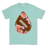 Seafoam american football and western roses teardrop Classic Tee - BundleAndBundleShop