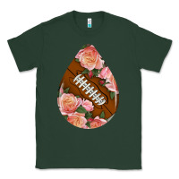 Sports Green american football and western roses teardrop Classic Tee - BundleAndBundleShop