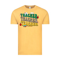 Vintage Mustard teacher teacher teacher Vintage Tee - Zillion Design Studio