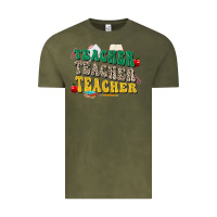 Vintage Olive teacher teacher teacher Vintage Tee - Zillion Design Studio