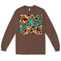 Chestnut football turquoise sunflower Long Sleeve Tee - JahusDesignShop