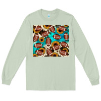 Matcha football turquoise sunflower Long Sleeve Tee - JahusDesignShop