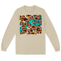 Mushroom football turquoise sunflower Long Sleeve Tee - JahusDesignShop