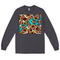 Smoke football turquoise sunflower Long Sleeve Tee - JahusDesignShop
