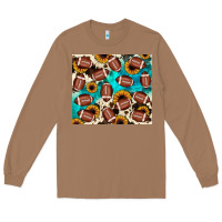 Toasted Coconut football turquoise sunflower Long Sleeve Tee - JahusDesignShop