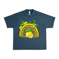 Midnight Navy lemon  rainbow Urban Heavy Tee - BarkalooDesign